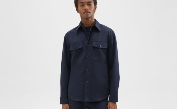 Theory clothes on sale: Garvin baltic coloured shirt jacket
