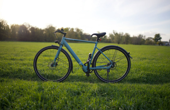 Tenways e-bike review: A Tenways e-bike standing on the grass in an open park