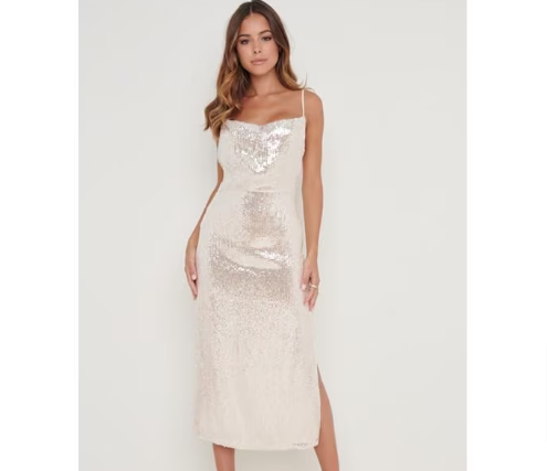 Pretty Lavish - Keisha sequin Midaxi dress from the House Of Fraser dresses range.