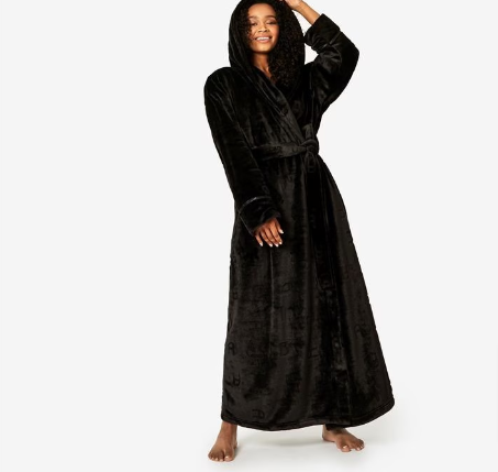 House Of Fraser (UK): BIBA long line soft black robe.