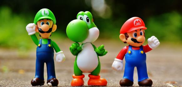 Three figurines from Hamleys in the UK toy store.