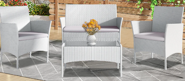Rattan garden furniture for sale: Rattan garden furniture that has been cleaned