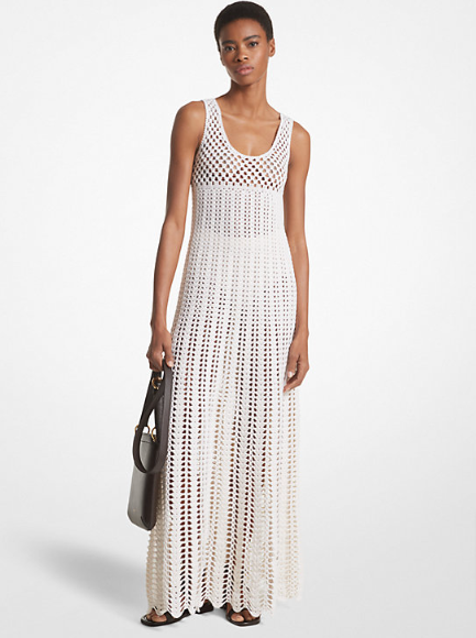 Hand-Crocheted Cotton and Cashmere Tank Dress from Michael Kors