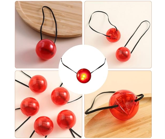 Red Nose Day accessories: Light-up red noses with black elastic bands