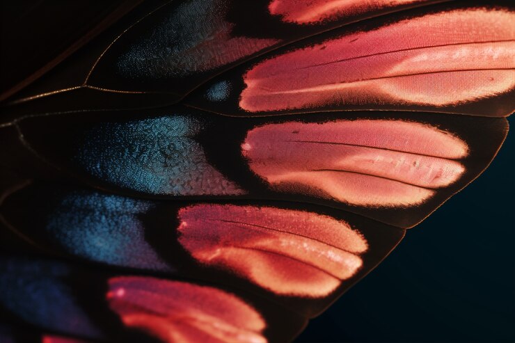 Image: Beautiful close-up abstract photo of a butterfly wing Beautiful close-up abstract photo of a butterfly wing