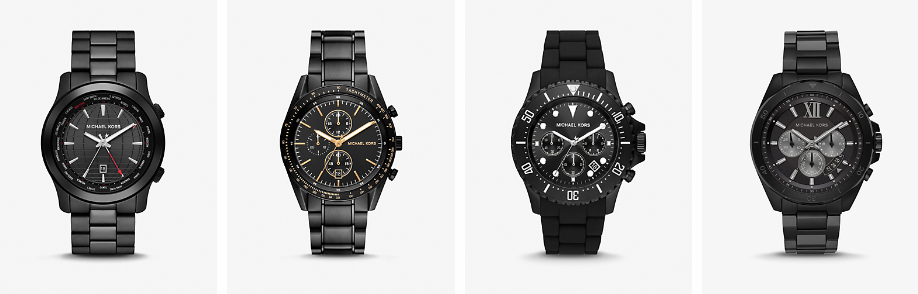 Black-Toned Michael Kors men’s watches range.