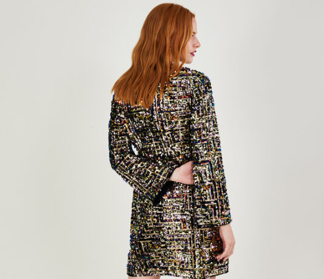 Image: Dresses for New Year’s Eve: Kyra Velvet Sequin Tunic dress. Dresses for New Year’s Eve: Kyra Velvet Sequin Tunic dress.