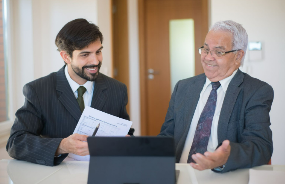 Two home estate agents finding great home deals for their clients