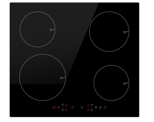 Top–rated home appliances: An electriQ black induction hob.