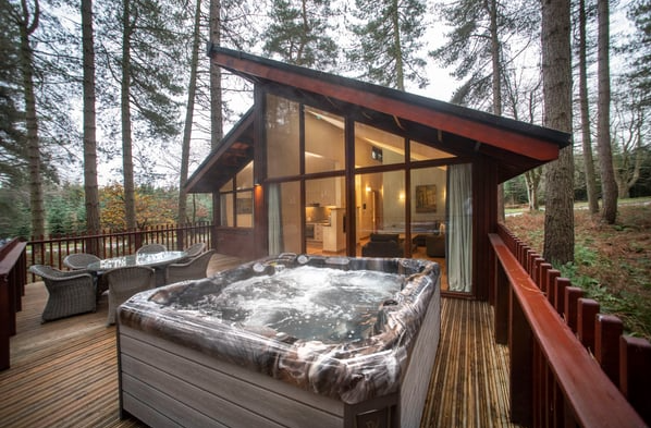 Where to go on holiday in Britain: Silver Birch log cabin from Forest Holidays
