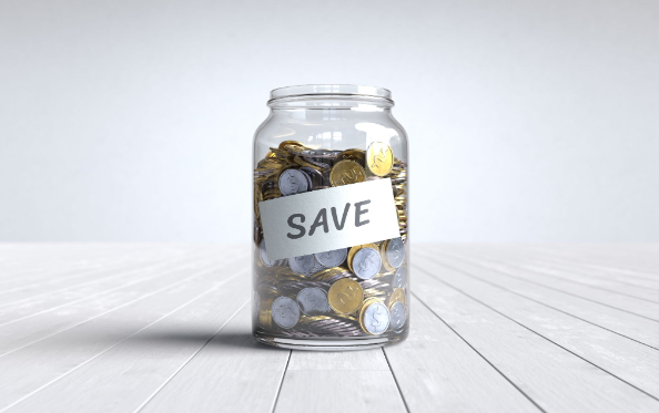 Money saved on Red Nose Day accessories and kept in a jar