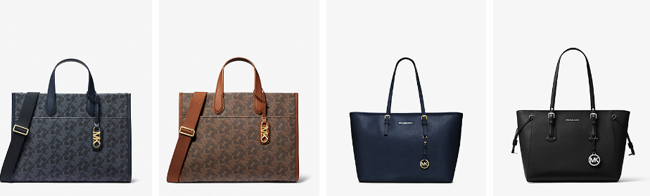 Michael Kors bags for women: Different size tote bags in a variety of colours.