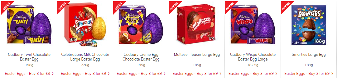 Image: Morrisons selection of budget-friendly Easter eggs Morrisons selection of budget-friendly Easter eggs
