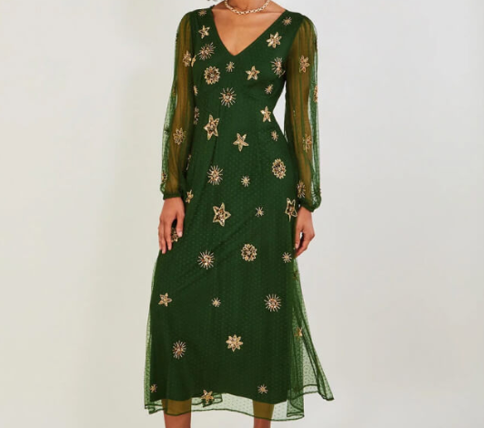 Image: Dresses for New Year’s Eve: Vanessa Star Sequin Midi Dress Dresses for New Year’s Eve: Vanessa Star Sequin Midi Dress