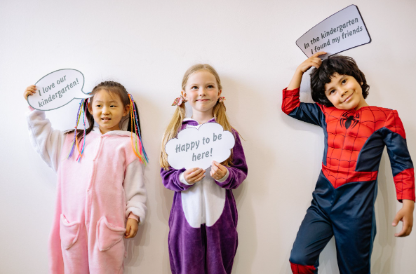 Dressing-up ideas for World Book Day: Children dressed up as characters for World Book Day.