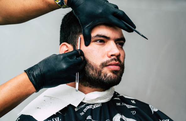 Image: Best shaving cream for men: A man getting his beard shaved at the barber Best shaving cream for men: A man getting his beard shaved at the barber