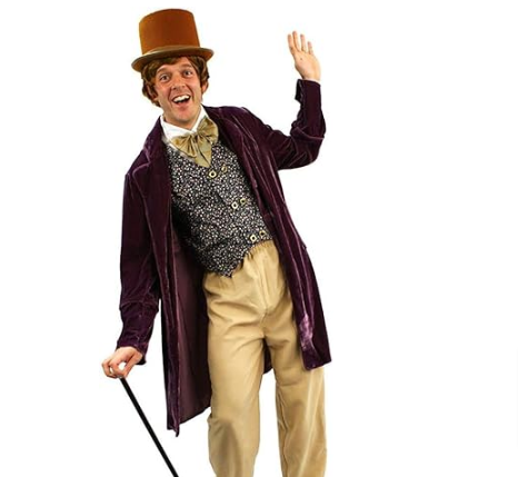 Unique World Book Day costumes: A man dressed up as Willy Wonka