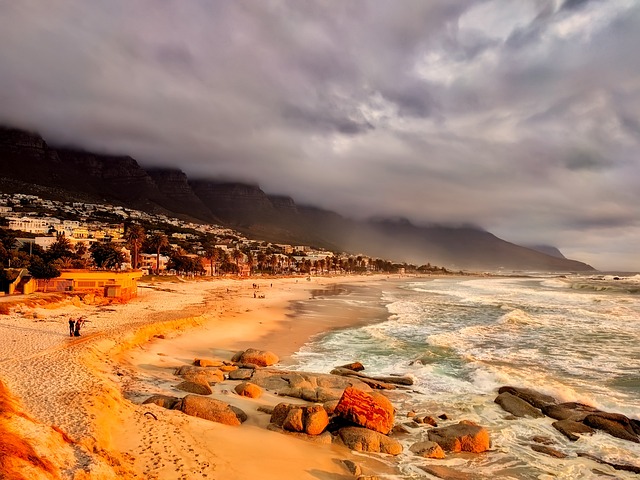 Sea bay with beautiful rocks and beach on the side perfect for the best lad’s holiday destination in Africa