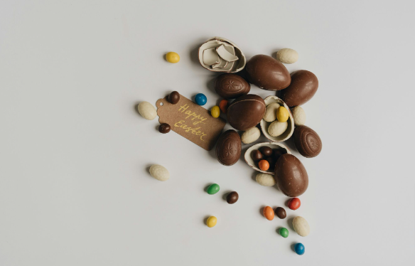 Image: Various Hotel Chocolat easter eggs arranged on a table Various Hotel Chocolat easter eggs arranged on a table