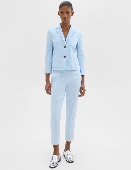 Boxy Patch Pocket Blazer in Good Linen from Theory