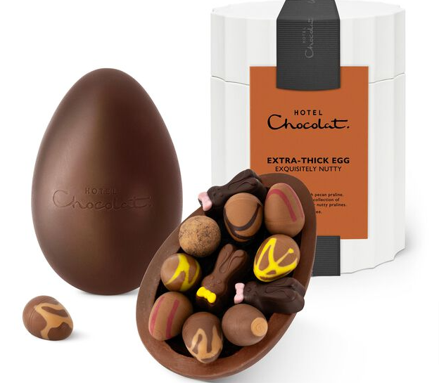 Image: Hotel Chocolat Easter Eggs: Extra thick Easter eggs with fillings. Hotel Chocolat Easter Eggs: Extra thick Easter eggs with fillings.