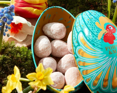 Image: Fortnum & Mason luxury Easter eggs: Strawberry patch truffle egg tin Fortnum & Mason luxury Easter eggs: Strawberry patch truffle egg tin