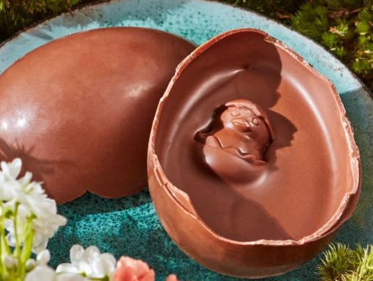 Image: Fortnum & Mason luxury Easter eggs: Happy Hacthling Easter egg. Fortnum & Mason luxury Easter eggs: Happy Hacthling Easter egg.