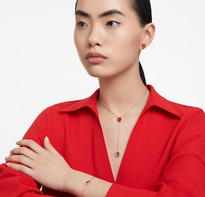 Swarovski necklace and bracelet set: Alea multi-coloured set.