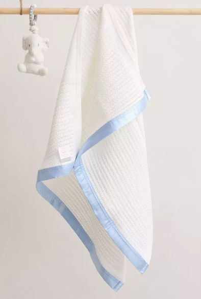 The Tiny Bed Company Luxury 100% Organic Satin Edged Baby Blanket