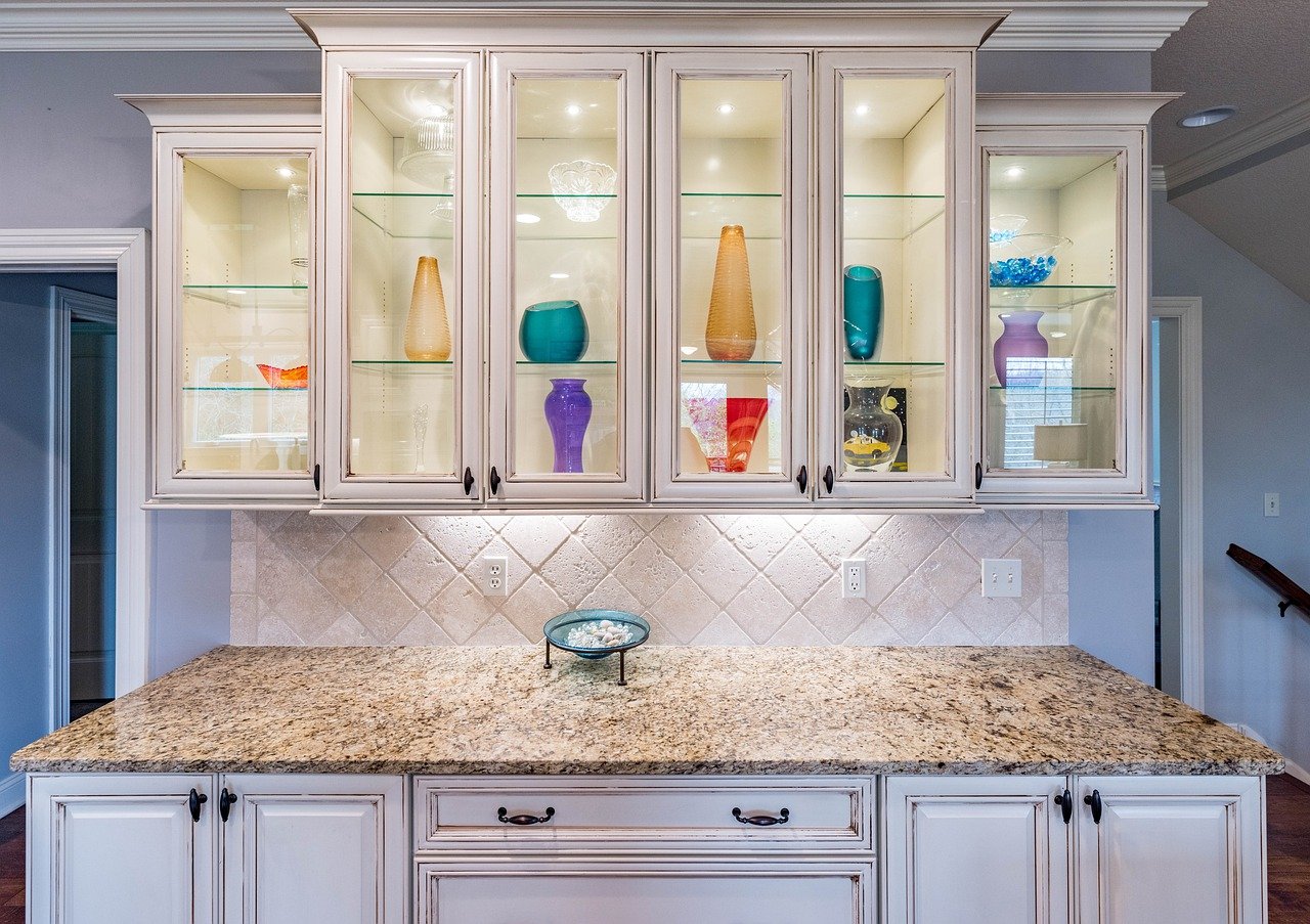 Image: kitchen lights under cabinets and inside with cabinets displaying colourful homeware kitchen lights under cabinets and inside with cabinets displaying colourful homeware