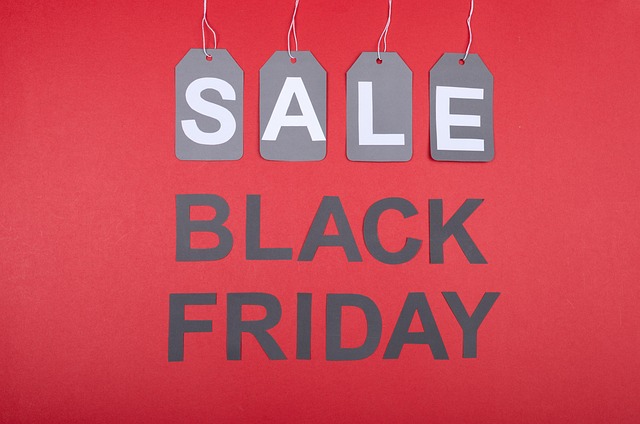 A Black Friday sales sign for deals on TVs for Black Friday