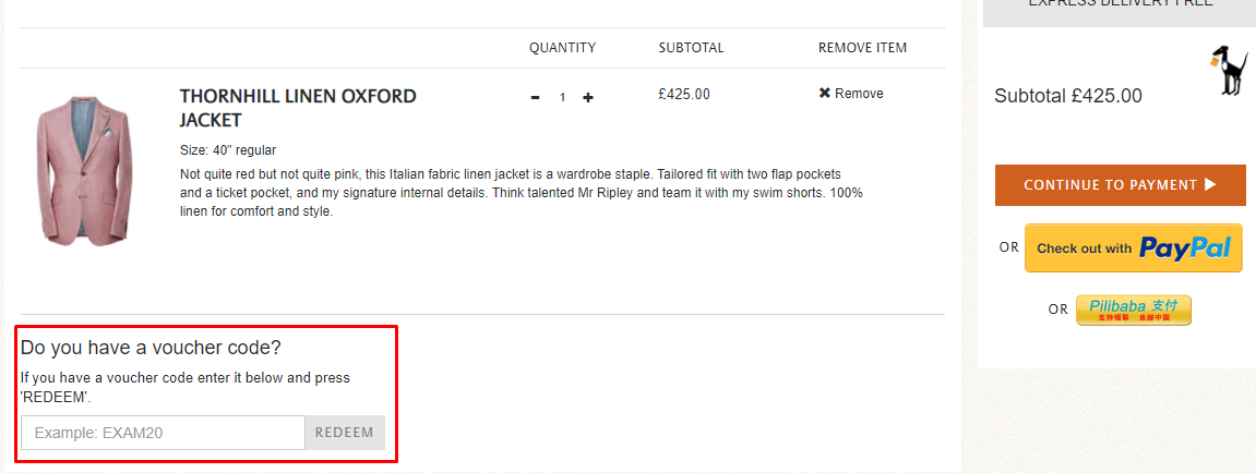 How do I use my Simon Carter voucher code?