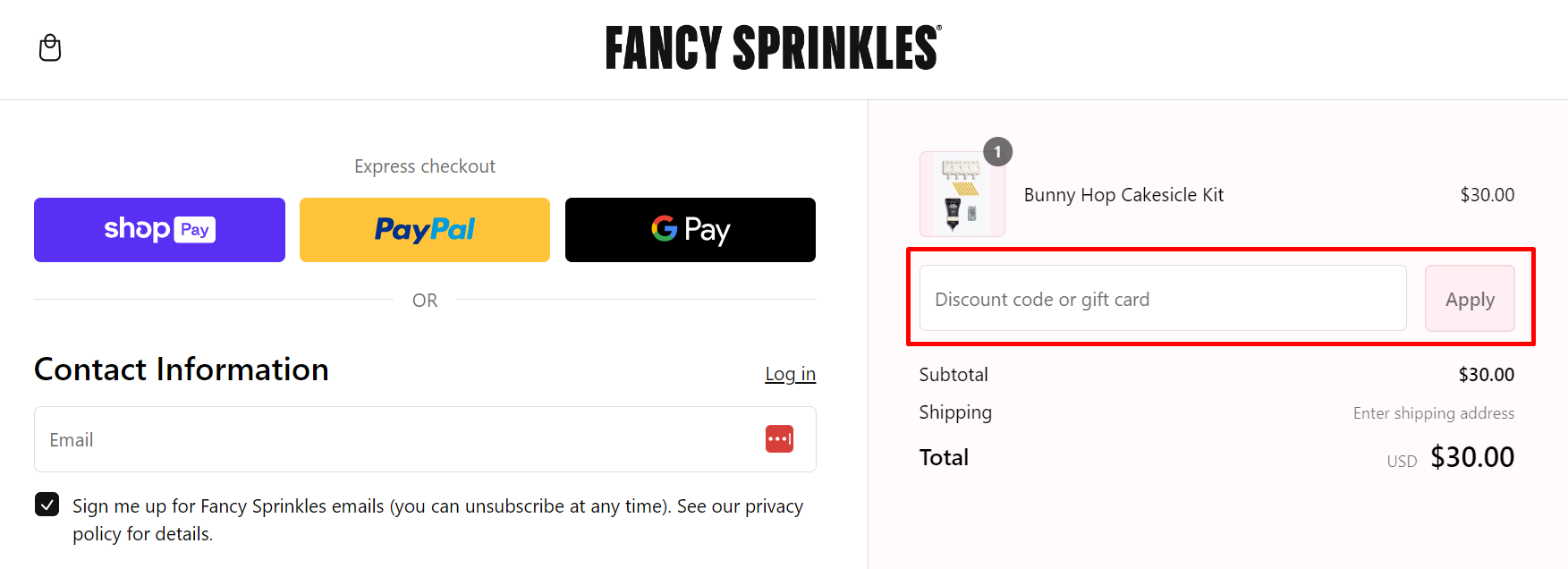 How do I use my FEED coupon code?