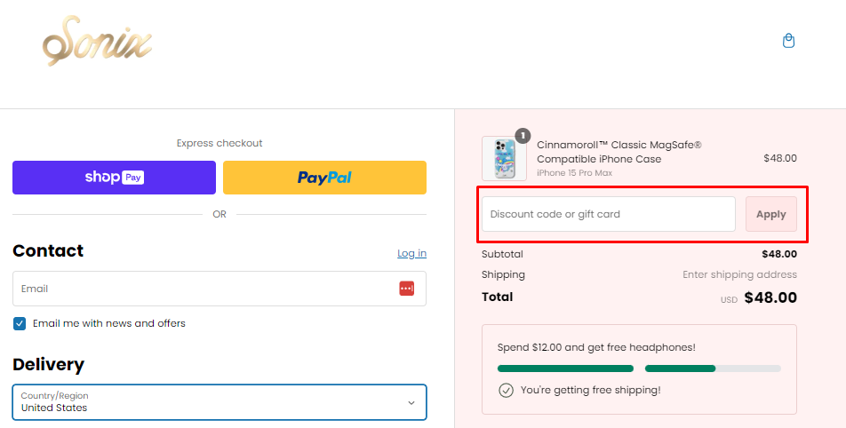 How do I use my Sonix discount code?