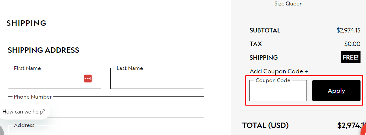 How do I use my Malouf discount code?