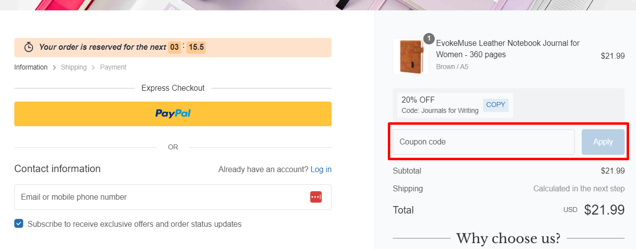 How do I use my EvokeMuse coupon code?