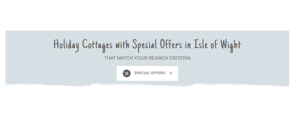 The Isle of Wight Hideaways special offers page on the website