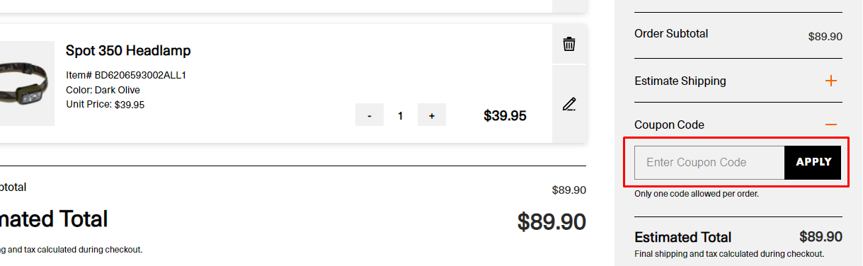 How do I use my Black Diamond coupon code?