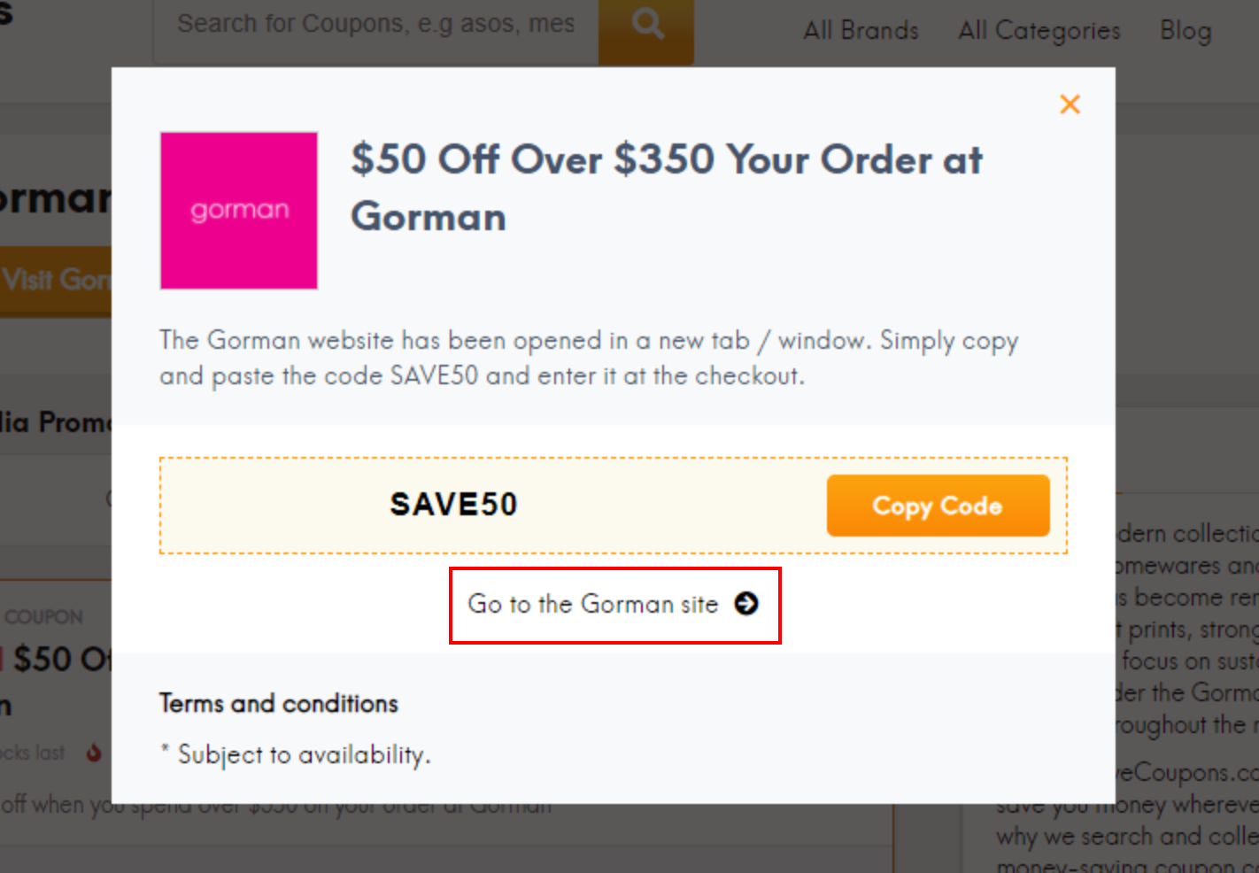 go to gorman site