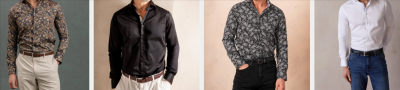 A collage of different types of Blake Mill long-sleeve shirts