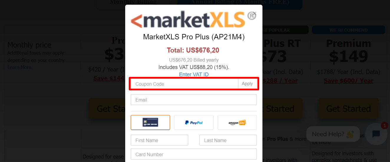 XLS Checkout