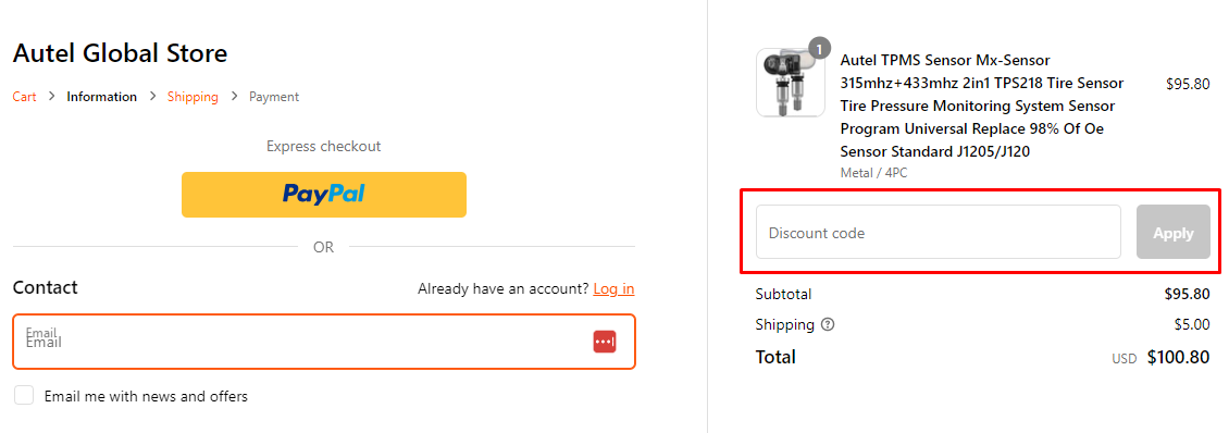 How do I use my Autelmfg discount code?