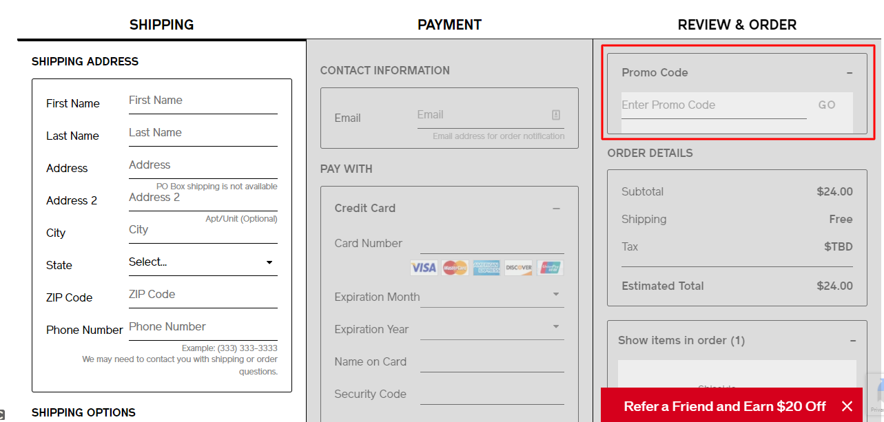 How do I use my Shiseido promo code?