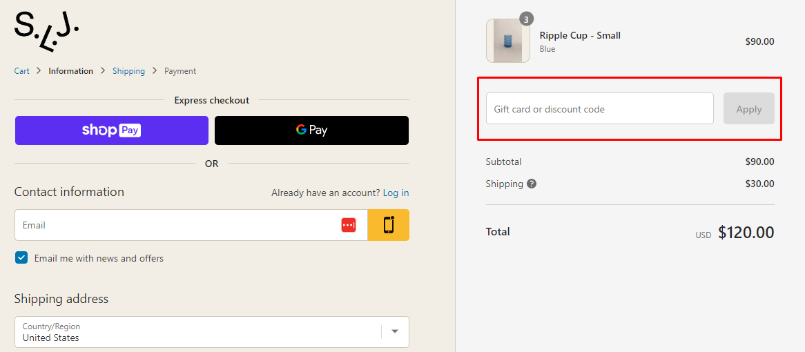 How do I use my Sophie Lou Jacobsen discount code?