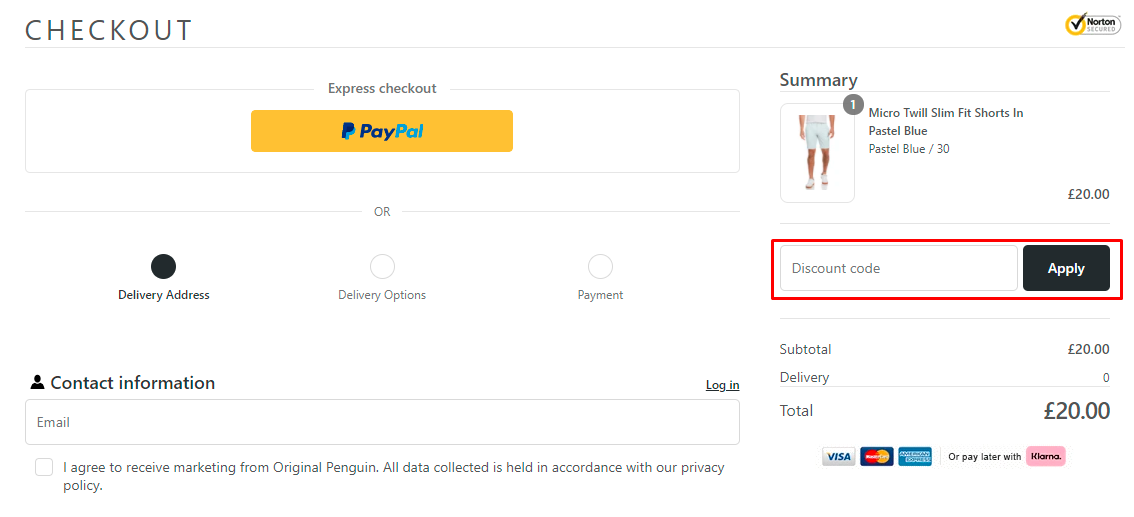 How do I use my Original Penguin discount code?
