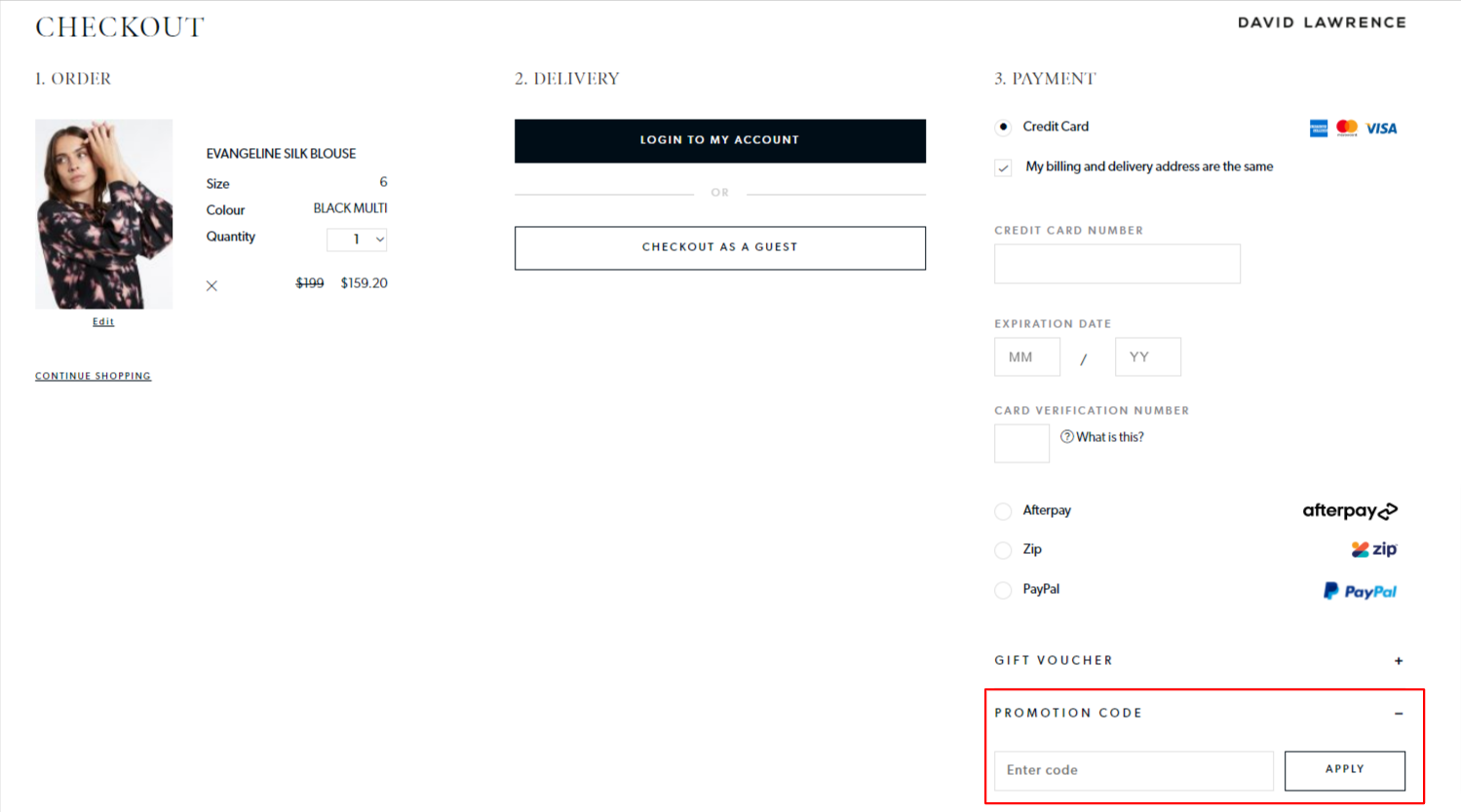 How do I use my David Lawrence promo code?