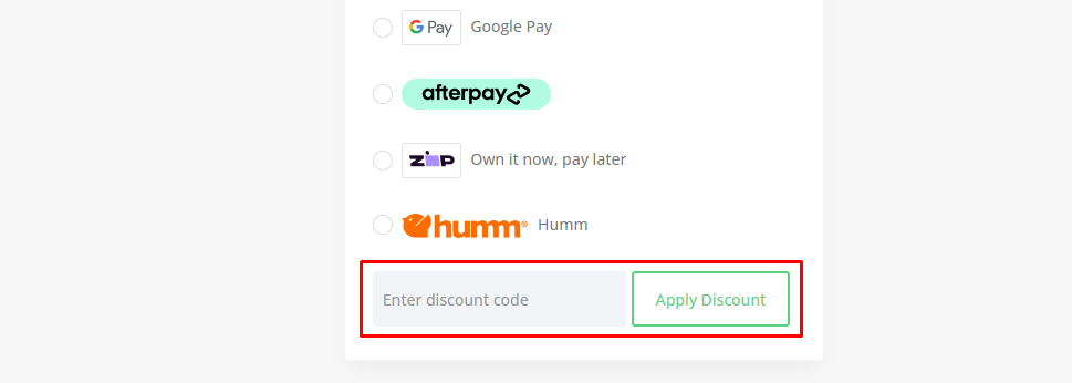 How do I use my Outbax discount code?