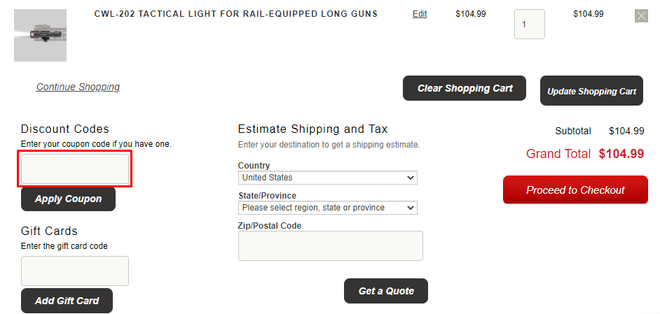How do I use my Crimson Trace coupon code?