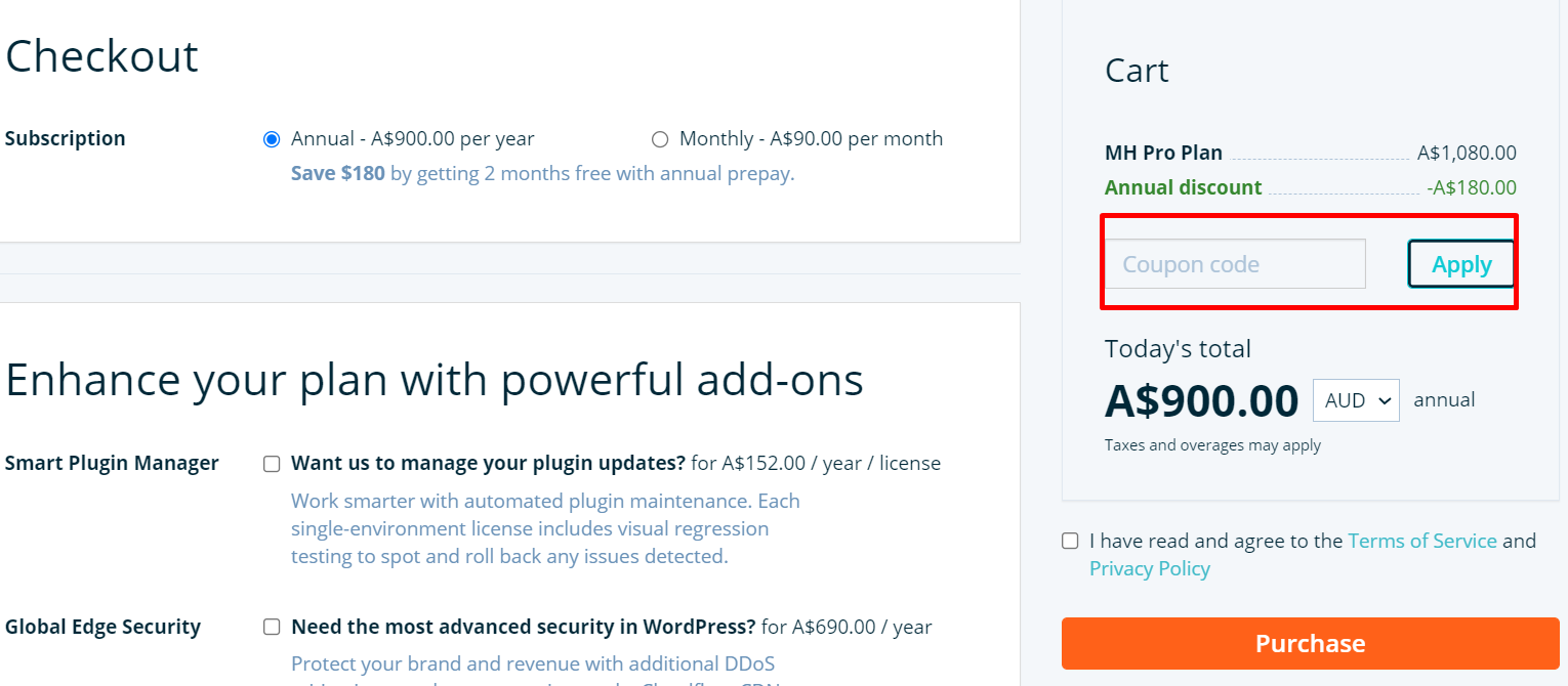 How do I use my WP Engine coupon code?