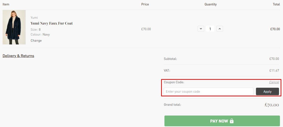 How do I use my Yumi coupon code?
